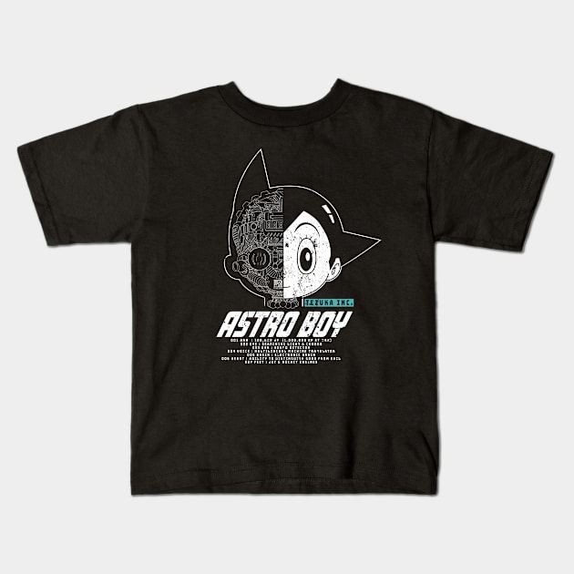 ASTRO BOY - Mighty Atom Vintage DESIGN | Mecha Tech Specs Kids T-Shirt by SALENTOmadness